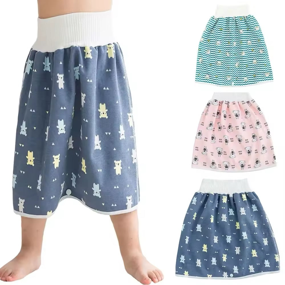 Baby Waterproof Leakproof Diaper Skirt Trousers Potty Training & Sleeping Essential